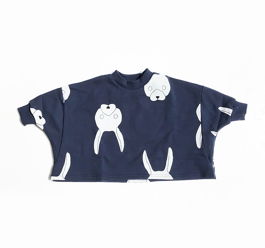 Poupons Franky Grow Dolman Sleeve Sweatshirt Ny Rabbit