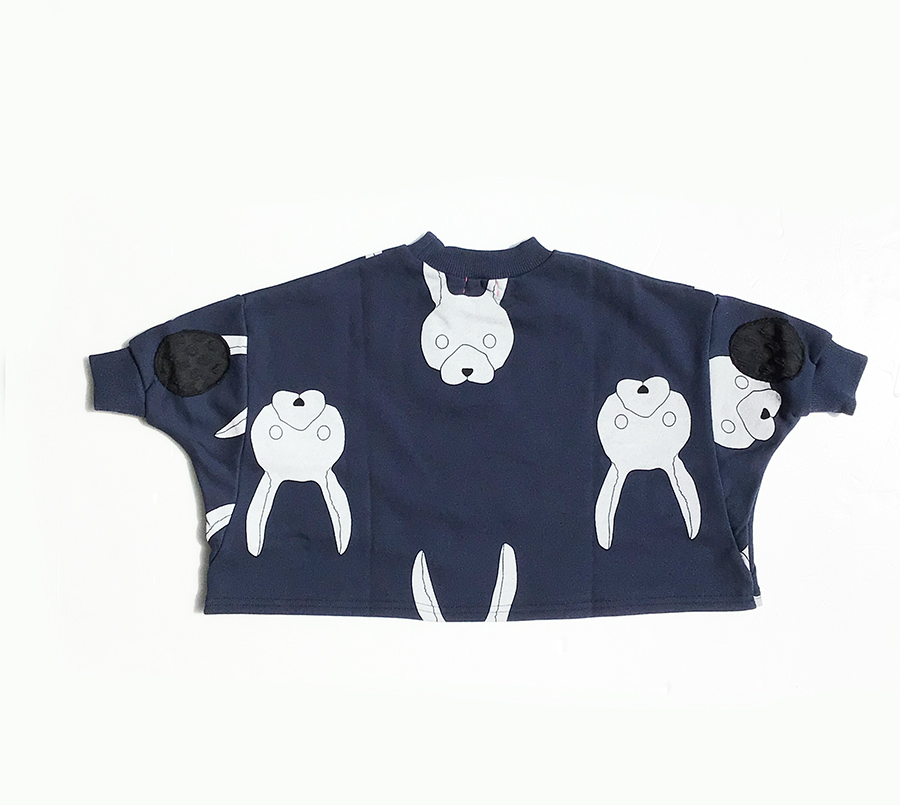 Poupons Franky Grow Dolman Sleeve Sweatshirt Ny Rabbit